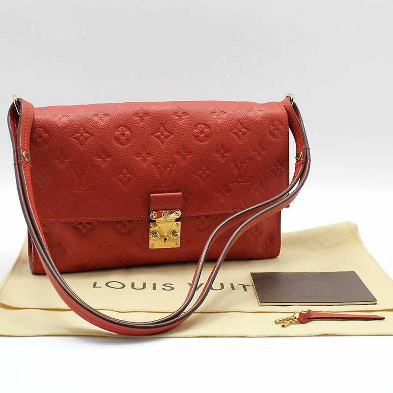 【包稅】LOUIS VUITTON Monogram Empreinte 金色羊絨單肩包-1