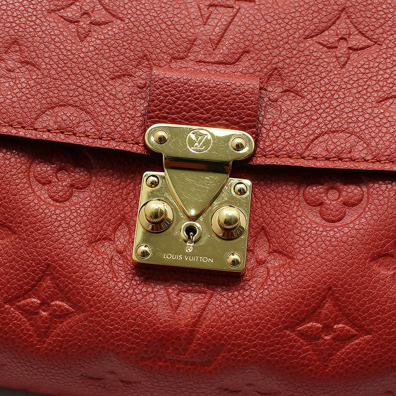 【包稅】LOUIS VUITTON Monogram Empreinte 金色羊絨單肩包-5