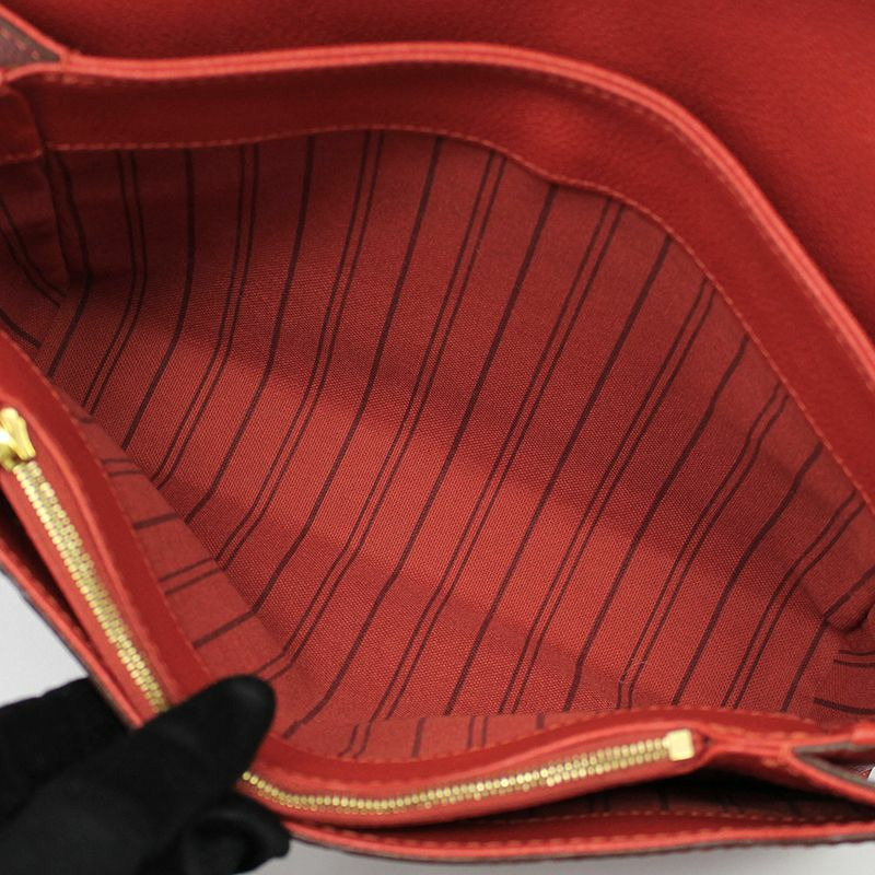 【包稅】LOUIS VUITTON Monogram Empreinte 金色羊絨單肩包-9