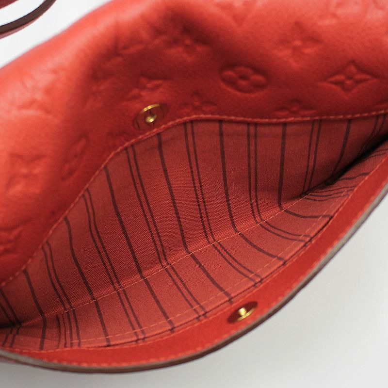 【包稅】LOUIS VUITTON Monogram Empreinte 金色羊絨單肩包-10