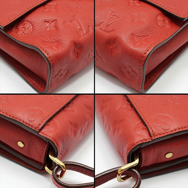 【包稅】LOUIS VUITTON Monogram Empreinte 金色羊絨單肩包-11