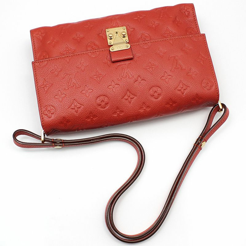 【包稅】LOUIS VUITTON Monogram Empreinte 金色羊絨單肩包-2