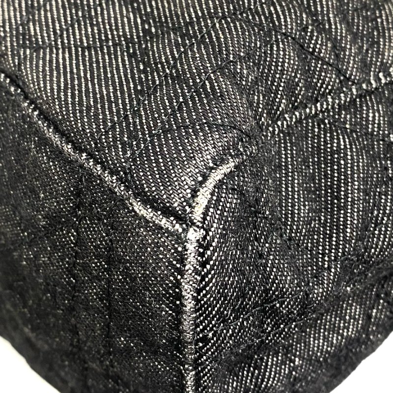 ☆ Christian Dior 迪奧 Black Denim Lady 2 Way Bag 黑色牛仔布兩用袋 - 257026902-8