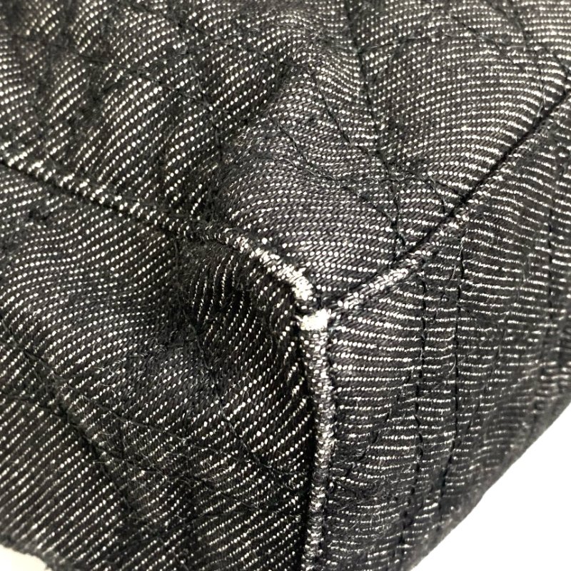 ☆ Christian Dior 迪奧 Black Denim Lady 2 Way Bag 黑色牛仔布兩用袋 - 257026902-9