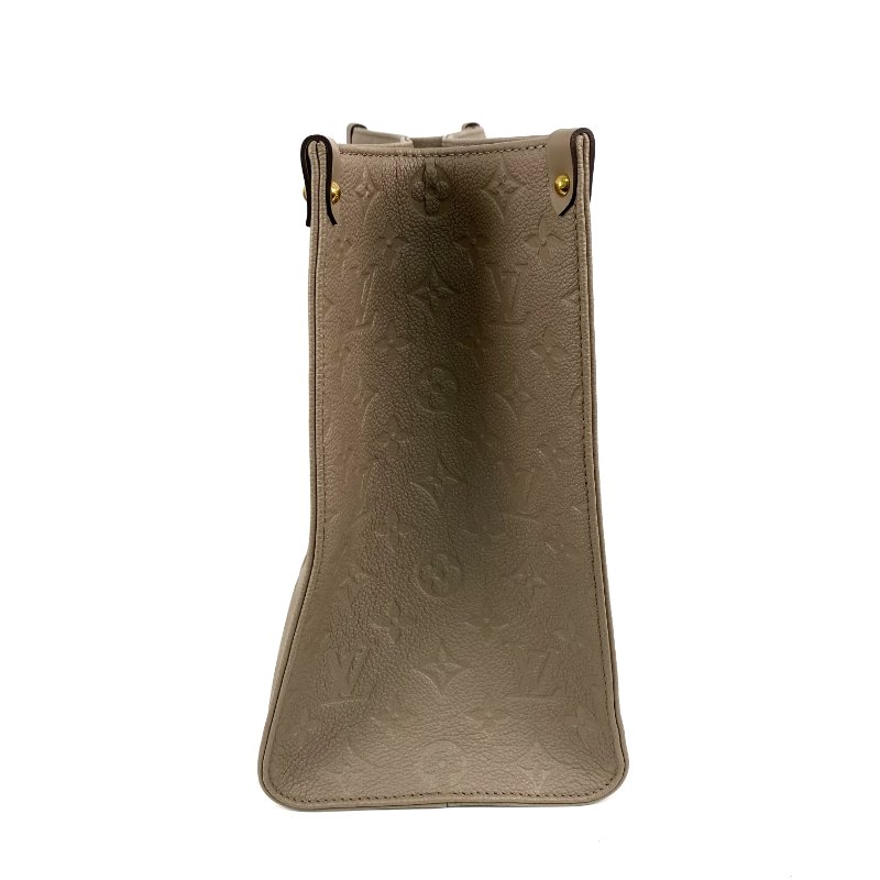 △ Louis Vuitton 路易威登 Beige Empreinte Calfskin Monogram OnTheGo MM 2 Way Bag M45607 淺褐色壓紋小牛皮經典老花兩用袋 - 257027105-3
