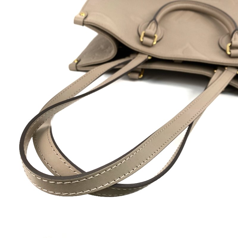 △ Louis Vuitton 路易威登 Beige Empreinte Calfskin Monogram OnTheGo MM 2 Way Bag M45607 淺褐色壓紋小牛皮經典老花兩用袋 - 257027105-12