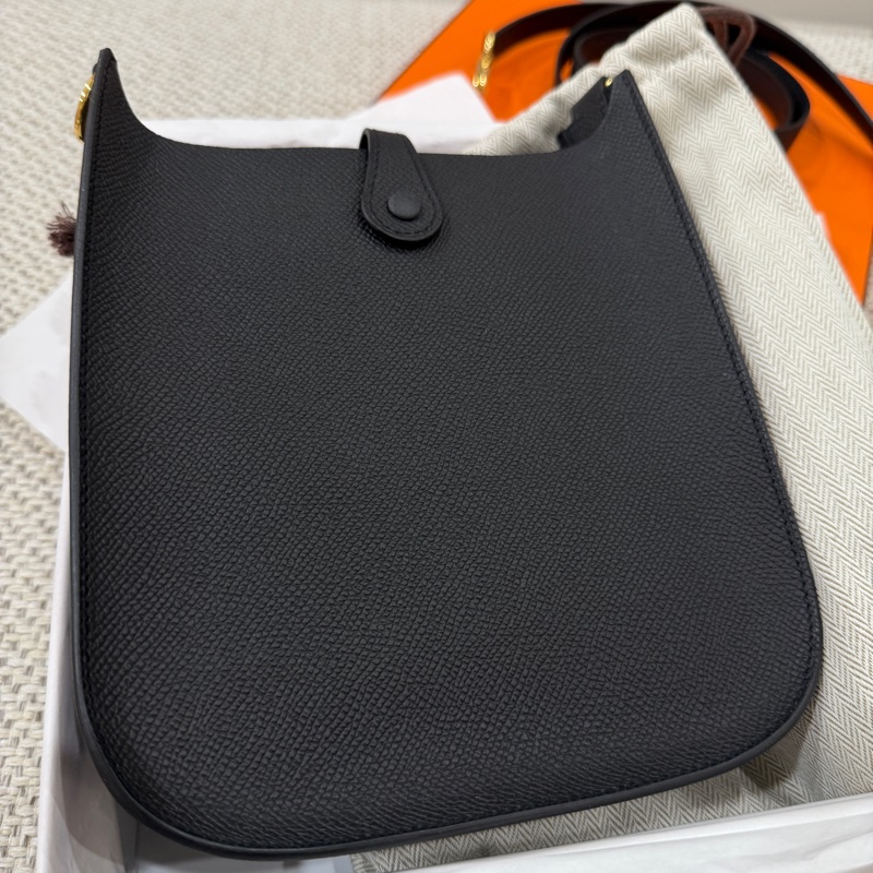 hermes mini evelyne 黑金 epsom皮 K刻-2