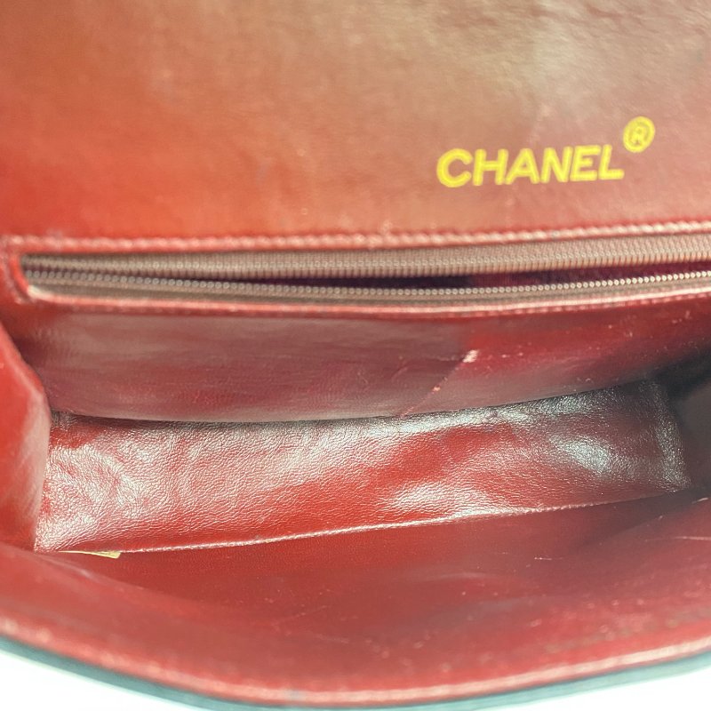 △ Chanel 香奈兒 25CM Black Lambskin Gold Tone Metal Vintage Double Flap Chain Shoulder Bag No.1 黑色小羊皮金色金屬鎖鏈肩背袋No.1 - 257026898-17