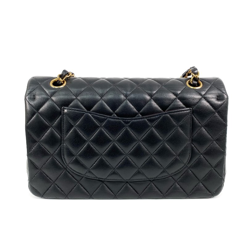 △ Chanel 香奈兒 CF25 Black Lambskin Gold Tone Metal Classic Double Flap Chain Shoulder Bag A01112 No.25 黑色小羊皮金色金屬鎖鏈肩背袋No.25 - 257027053-2