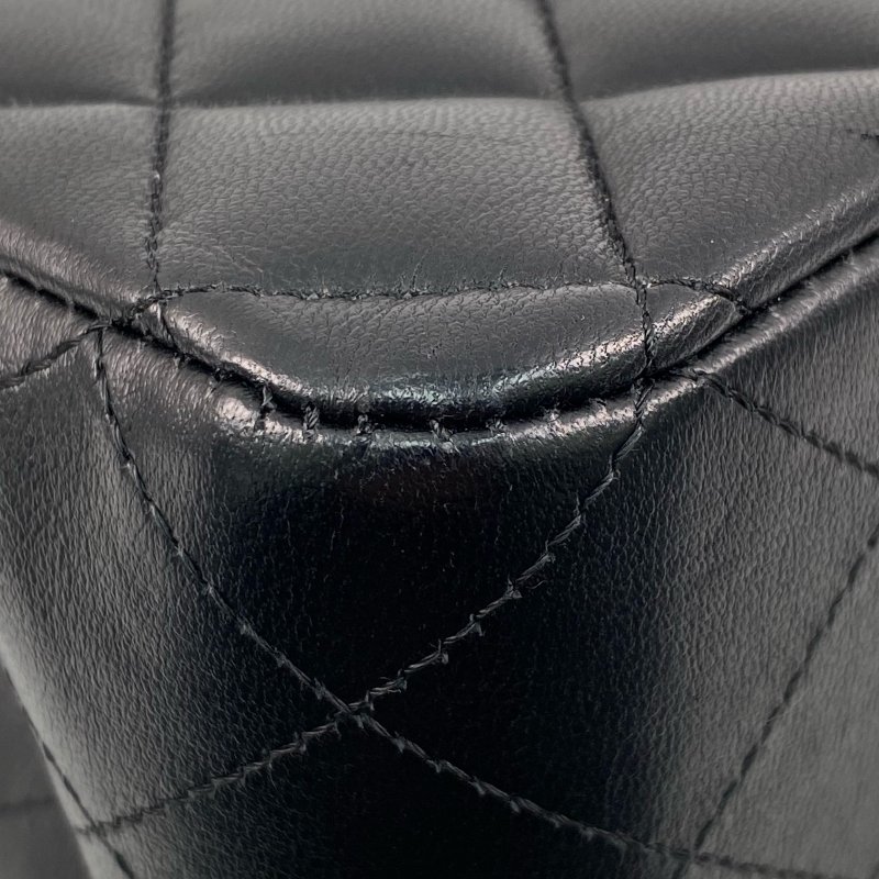 △ Chanel 香奈兒 CF25 Black Lambskin Gold Tone Metal Classic Double Flap Chain Shoulder Bag A01112 No.25 黑色小羊皮金色金屬鎖鏈肩背袋No.25 - 257027053-10