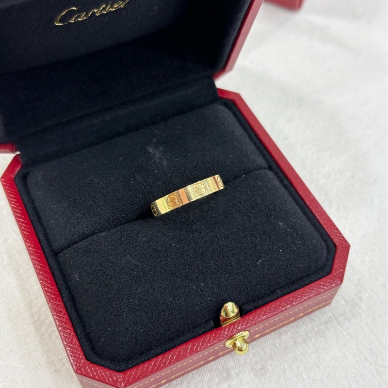 Cartier卡地亞18k玫瑰金love窄版戒指，52碼 25年1月卡-2