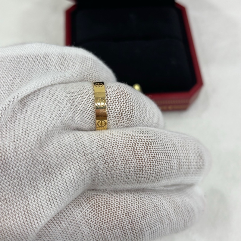 Cartier卡地亞18k玫瑰金love窄版戒指，52碼 25年1月卡-3