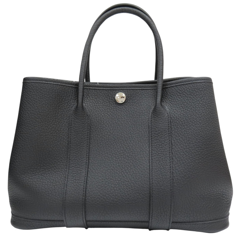 黑色 Negonda牛皮 Garden Party 30 手提包 B刻【HERMES 愛馬仕】-1