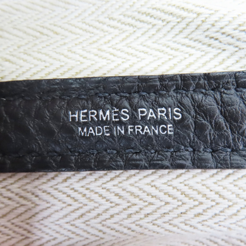 黑色 Negonda牛皮 Garden Party 30 手提包 B刻【HERMES 愛馬仕】-6