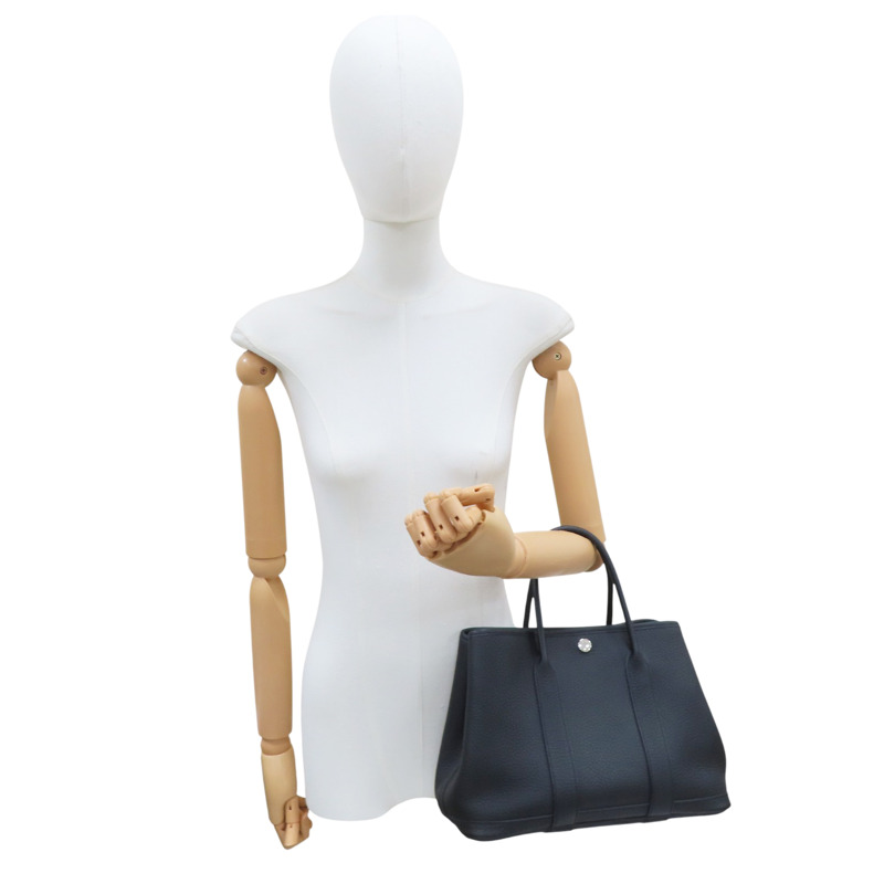 黑色 Negonda牛皮 Garden Party 30 手提包 B刻【HERMES 愛馬仕】-8