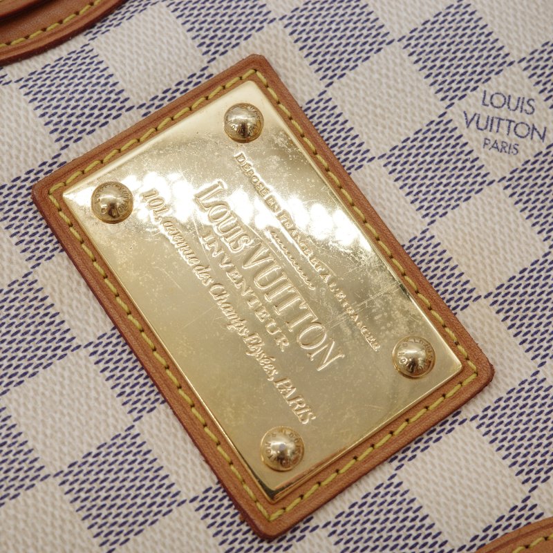 Louis Vuitton路易威登Hampstead MM Damier Azur 白棋盤格 帆布 托特包-7
