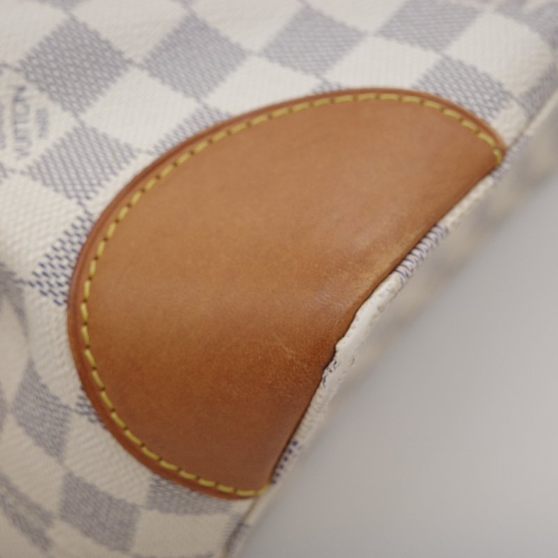 Louis Vuitton路易威登Hampstead MM Damier Azur 白棋盤格 帆布 托特包-9