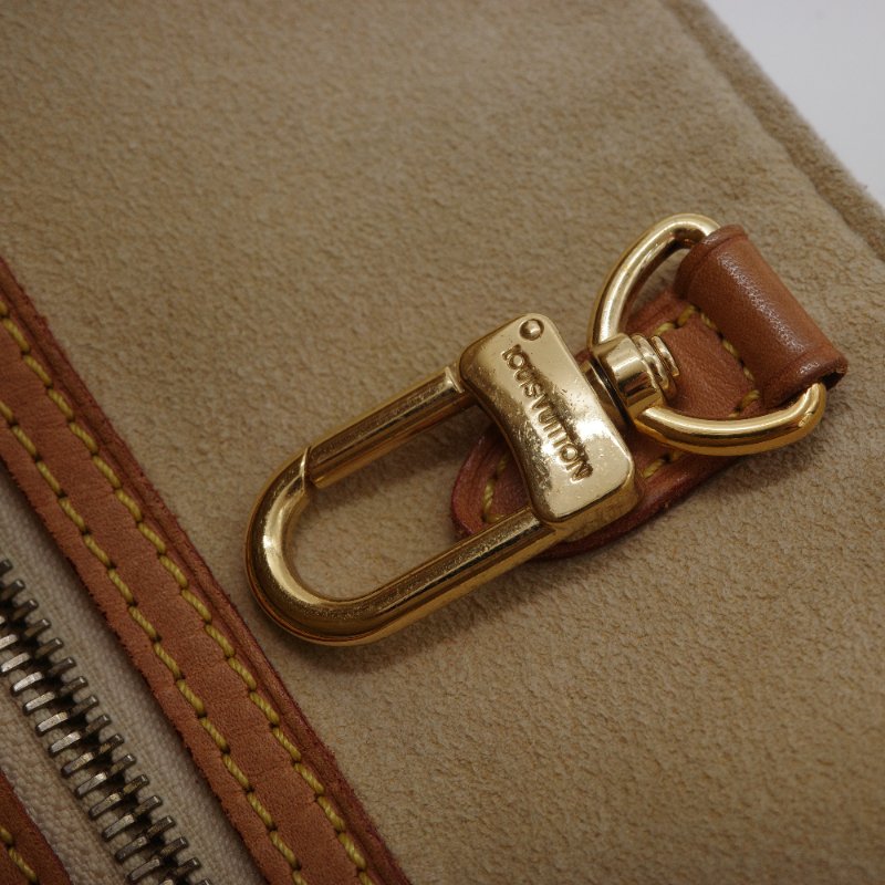 Louis Vuitton路易威登Hampstead MM Damier Azur 白棋盤格 帆布 托特包-11