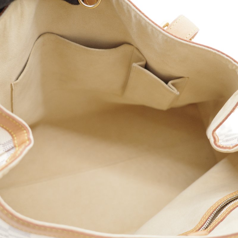 Louis Vuitton路易威登Hampstead MM Damier Azur 白棋盤格 帆布 托特包-17