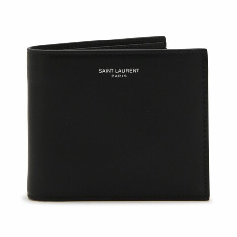 【YSL】SAINT LAURENT Paris East West Bifold 滑面皮革 卡夾 皮夾 短夾 黑色 396307