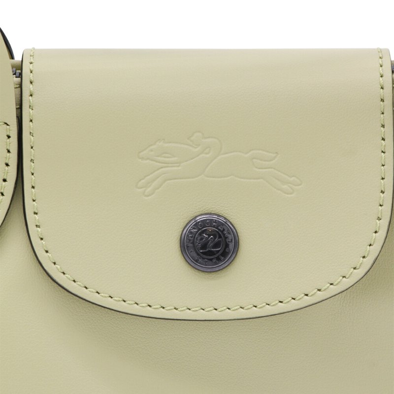 【LONGCHAMP】Le Pliage Xtra XS 牛皮 手提包 肩背包 斜背包 水餃包 開心果綠色 L1500987244-2