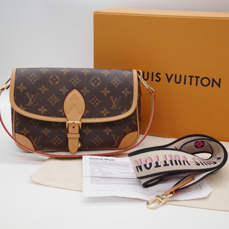 Louis Vuitton 路易威登 Diane 老花 塗層帆布 手提包 肩背包 斜背包-0