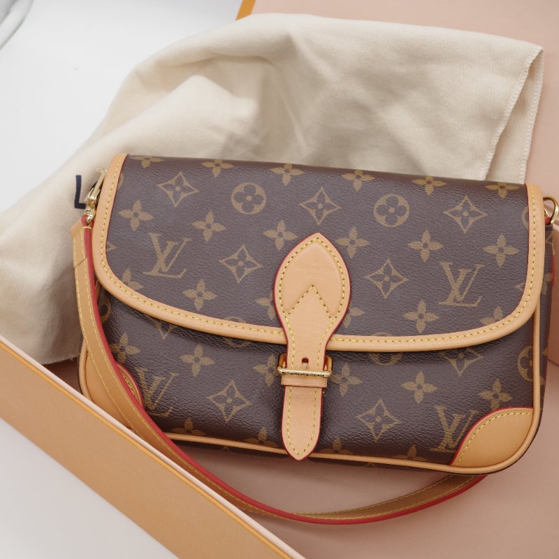 Louis Vuitton 路易威登 Diane 老花 塗層帆布 手提包 肩背包 斜背包-1