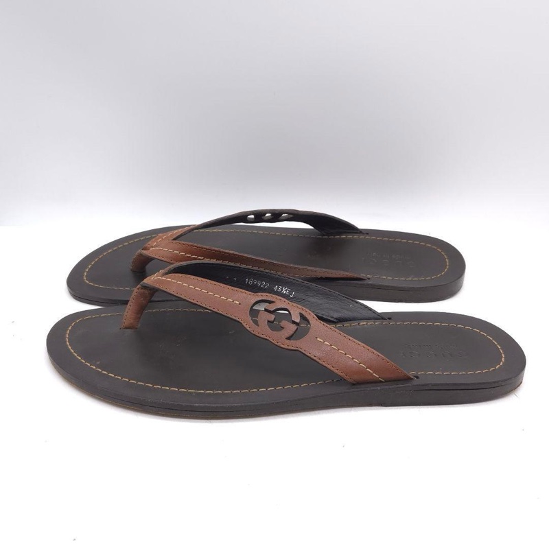 🕴️新上架🕴️Gucci 頂級奢華真皮夾腳人字拖鞋-2