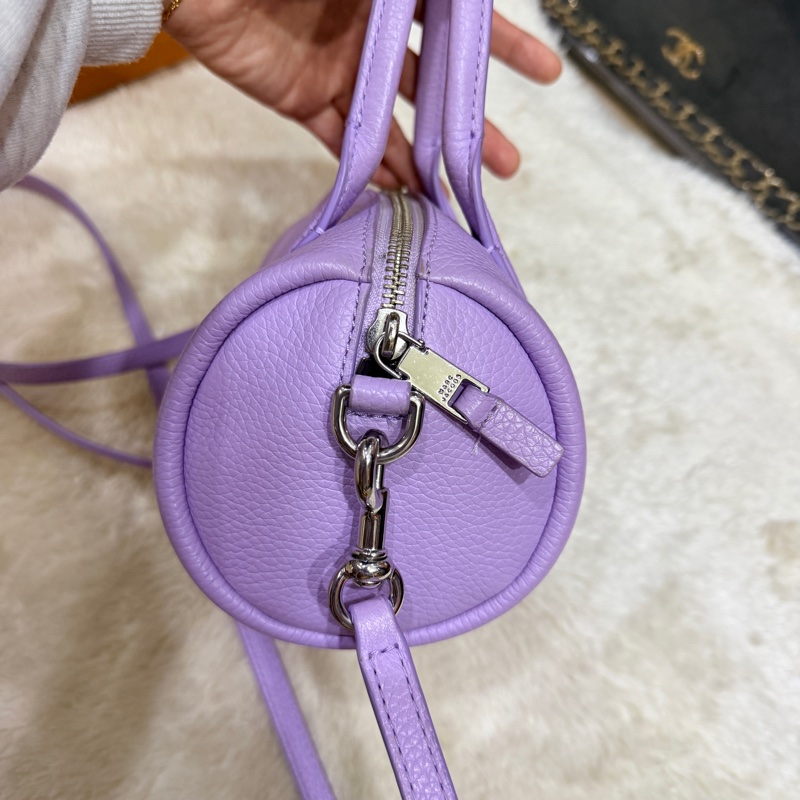 很漂亮的薰衣草紫 Marc jacbos保齡球 圓筒 斜背包-6