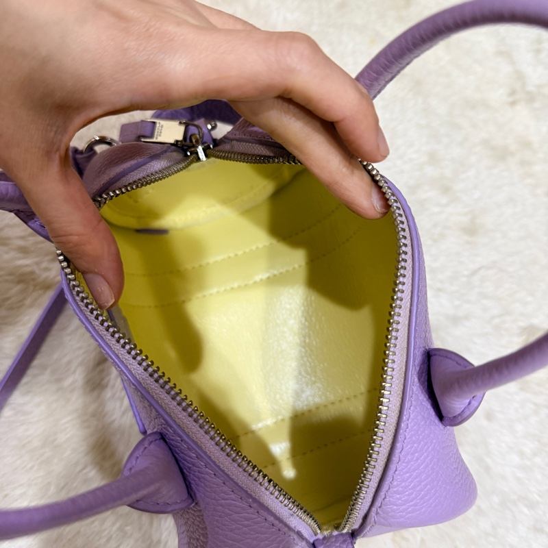 很漂亮的薰衣草紫 Marc jacbos保齡球 圓筒 斜背包-9