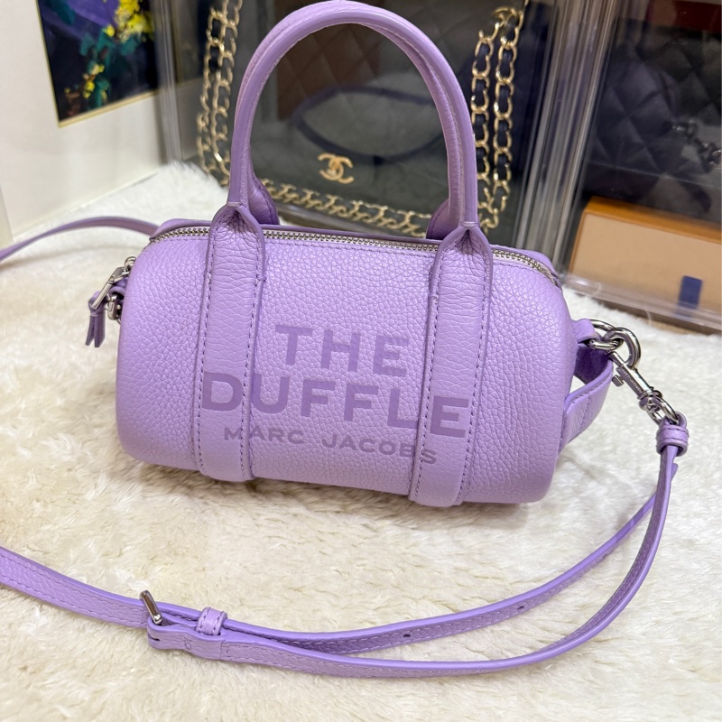 很漂亮的薰衣草紫 Marc jacbos保齡球 圓筒 斜背包-24