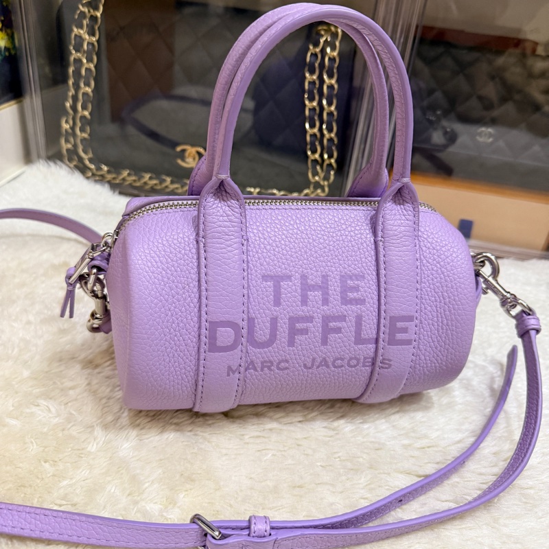 很漂亮的薰衣草紫 Marc jacbos保齡球 圓筒 斜背包-1