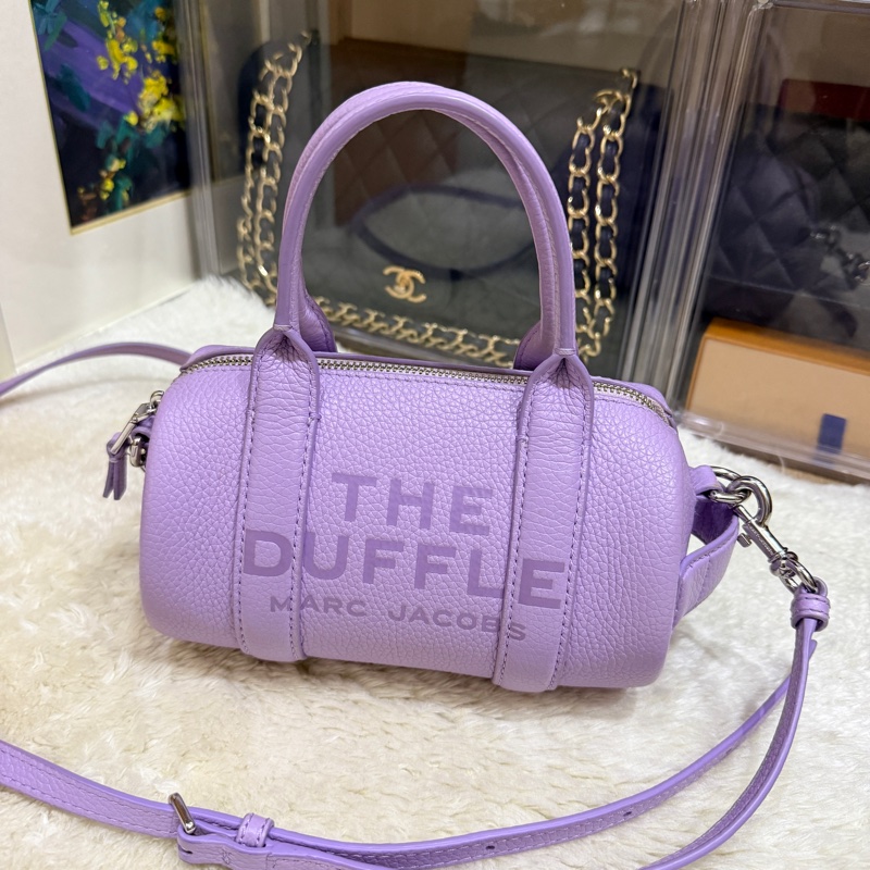 很漂亮的薰衣草紫 Marc jacbos保齡球 圓筒 斜背包-2