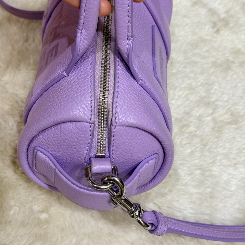 很漂亮的薰衣草紫 Marc jacbos保齡球 圓筒 斜背包-4