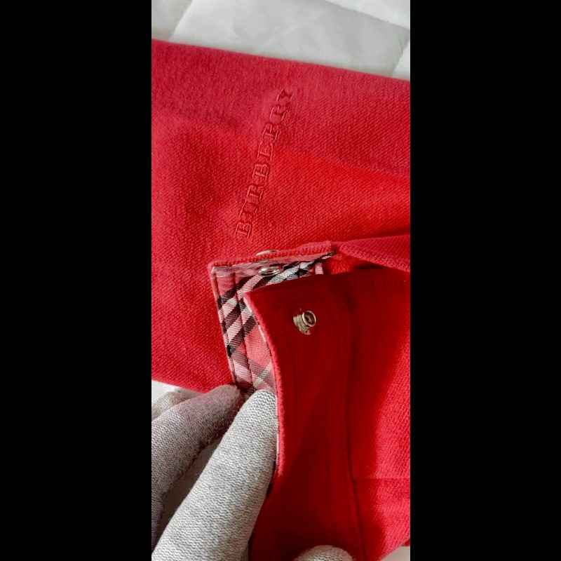 （日本製MIJ）BURBERRY 博柏利 LONDON 女桃紅色經典格紋外套160A-6