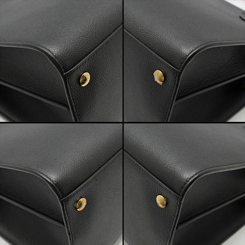 【包稅】BURBERRY 黑色皮革 Title 小號手提肩背包-9