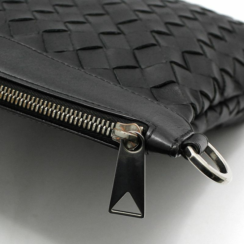 【包稅】BOTTEGA VENETA Intrecciato 網眼小號手拿包 黑色-5