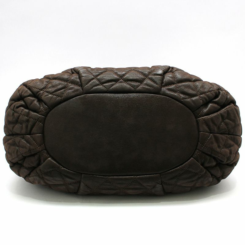 【包稅】CHANEL 復古棕色 Indermix 手提小號保齡球包單肩包-4