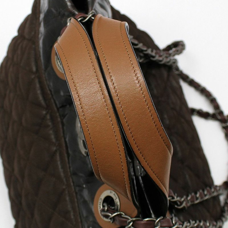 【包稅】CHANEL 復古棕色 Indermix 手提小號保齡球包單肩包-7