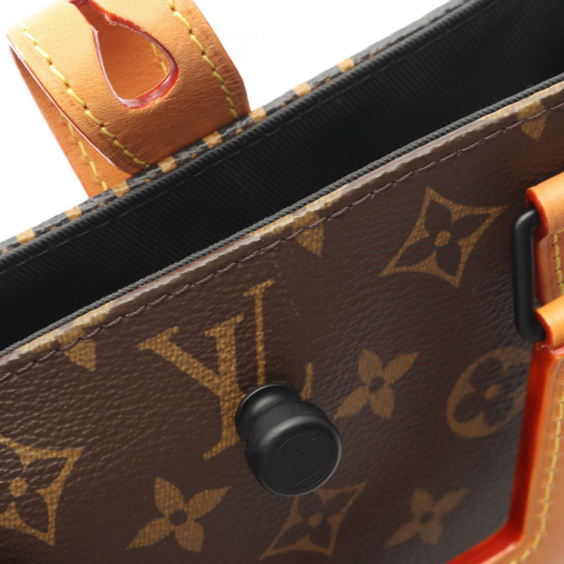 Louis Vuitton x NIGO 迷你托特包，LV Squared 方形，塗層帆布和皮革，Damier Giant 帆布，棕色，Monogram 圖案，N40355，男女皆宜-6