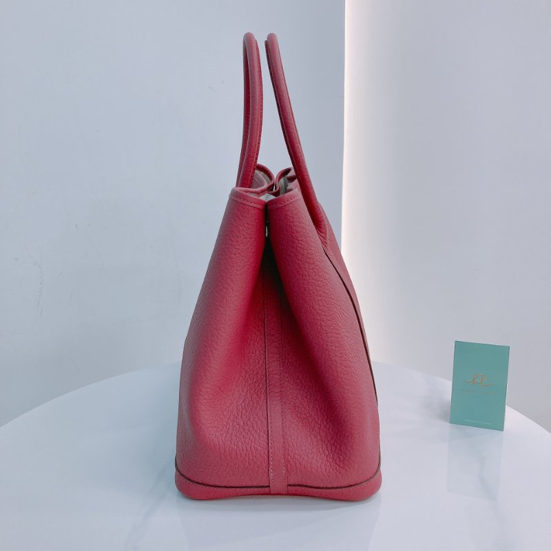 MS0510 Hermes 愛馬仕 花園包 牛皮 桃紫色 銀扣 Garden Party 36 Negonda K5 Tosca x PHW-2