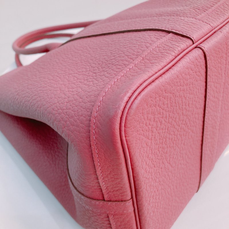 MS0510 Hermes 愛馬仕 花園包 牛皮 桃紫色 銀扣 Garden Party 36 Negonda K5 Tosca x PHW-5