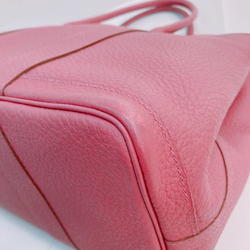 MS0510 Hermes 愛馬仕 花園包 牛皮 桃紫色 銀扣 Garden Party 36 Negonda K5 Tosca x PHW-6