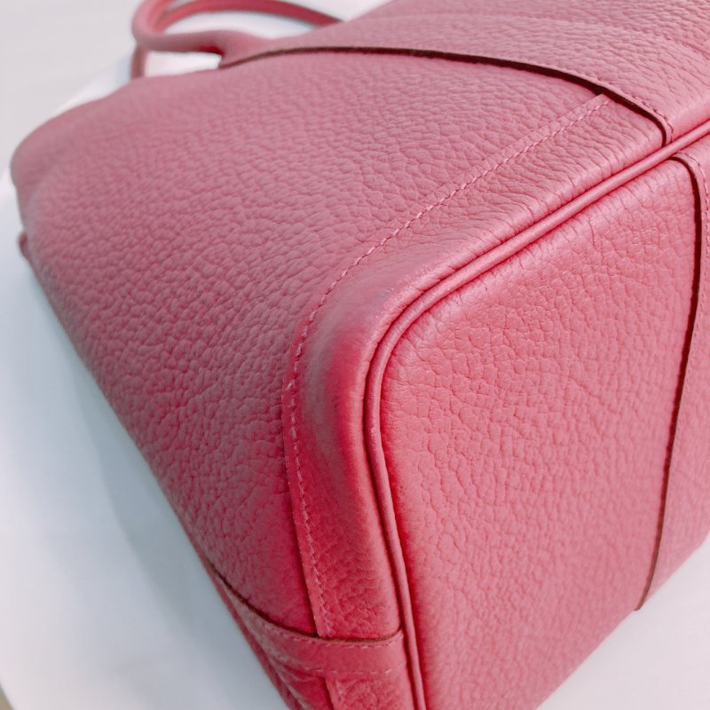 MS0510 Hermes 愛馬仕 花園包 牛皮 桃紫色 銀扣 Garden Party 36 Negonda K5 Tosca x PHW-7