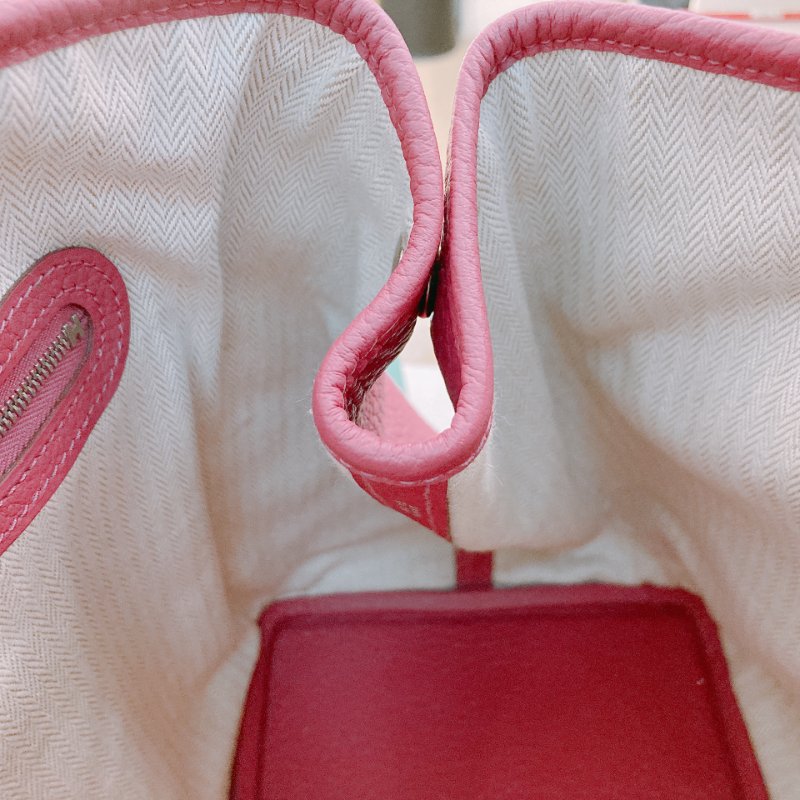 MS0510 Hermes 愛馬仕 花園包 牛皮 桃紫色 銀扣 Garden Party 36 Negonda K5 Tosca x PHW-12