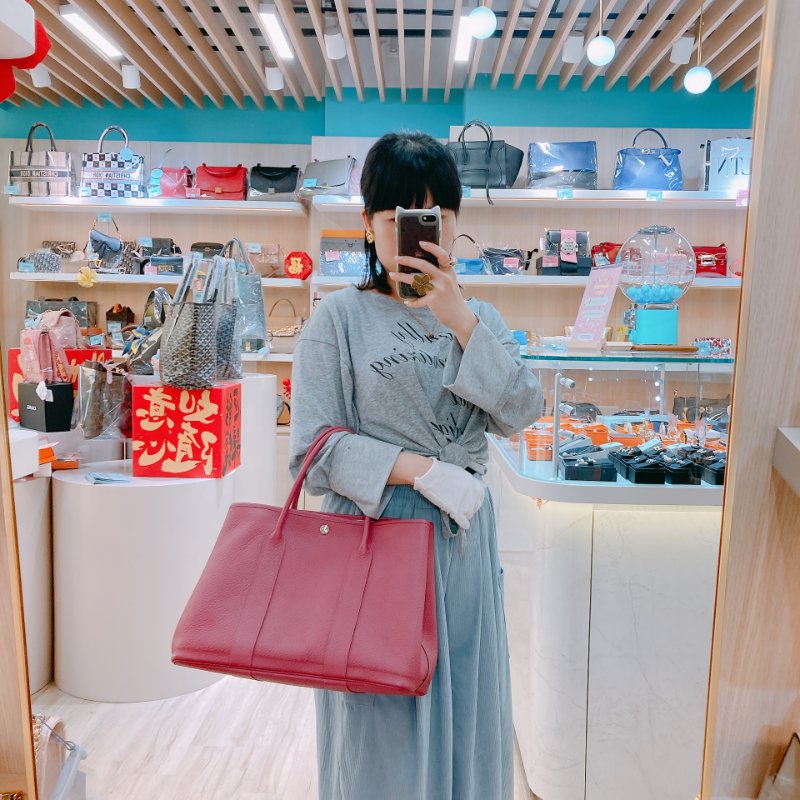 MS0510 Hermes 愛馬仕 花園包 牛皮 桃紫色 銀扣 Garden Party 36 Negonda K5 Tosca x PHW-14