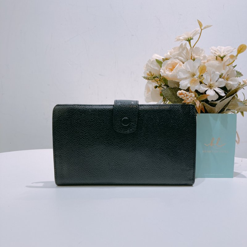 TW4667 Chanel 香奈兒復古CC字長夾 Vintage Long Wallet Caviar-1