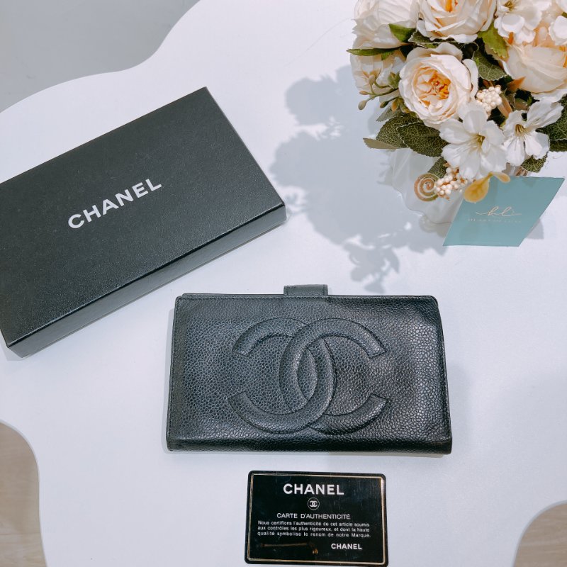 TW4667 Chanel 香奈兒復古CC字長夾 Vintage Long Wallet Caviar-10