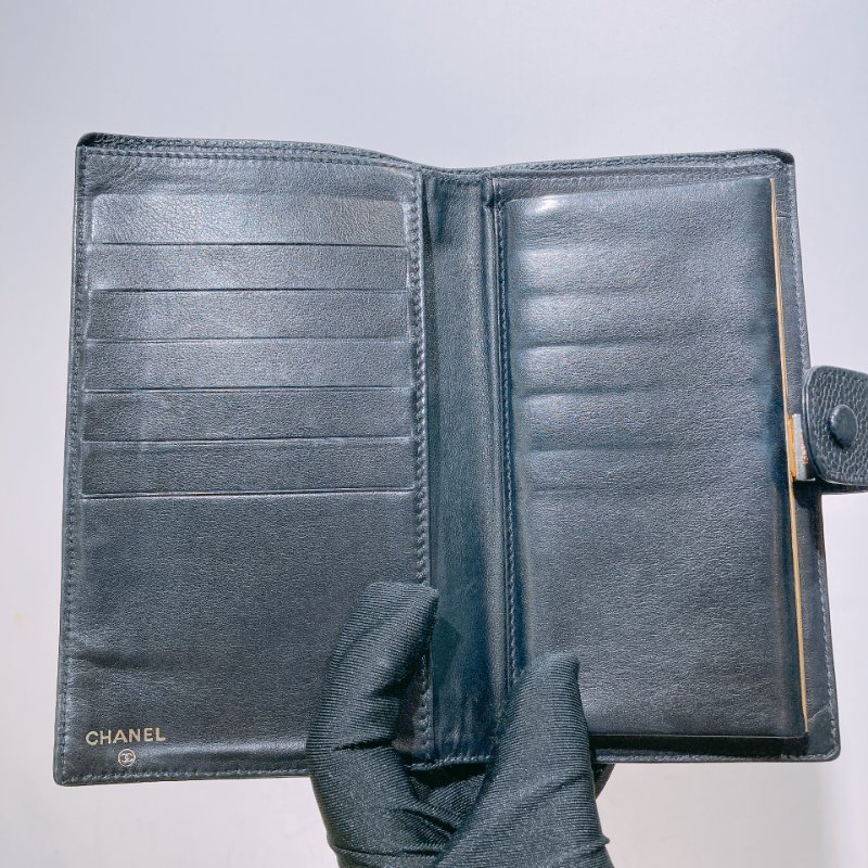 TW4667 Chanel 香奈兒復古CC字長夾 Vintage Long Wallet Caviar-16