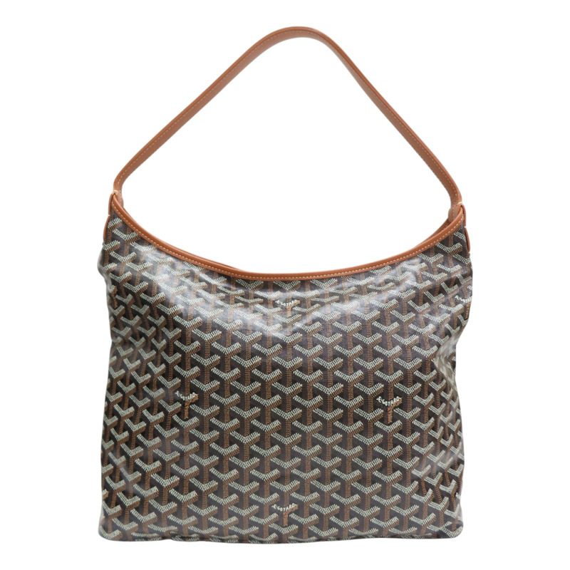 棕色 Goyardine帆布 Boheme Hobo 肩背包【GOYARD 高雅德】 BOHEMEPMLTY01CL03P-1